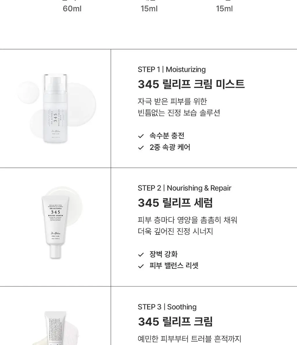 [장원영포카3종증정] 닥터엘시아 345 트래블 세트 (미스트 60ml + 크림 15ml + 세럼 15ml + 포카3장) 상세페이지 6